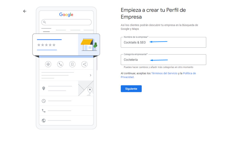 como crear perfil de empresa en google